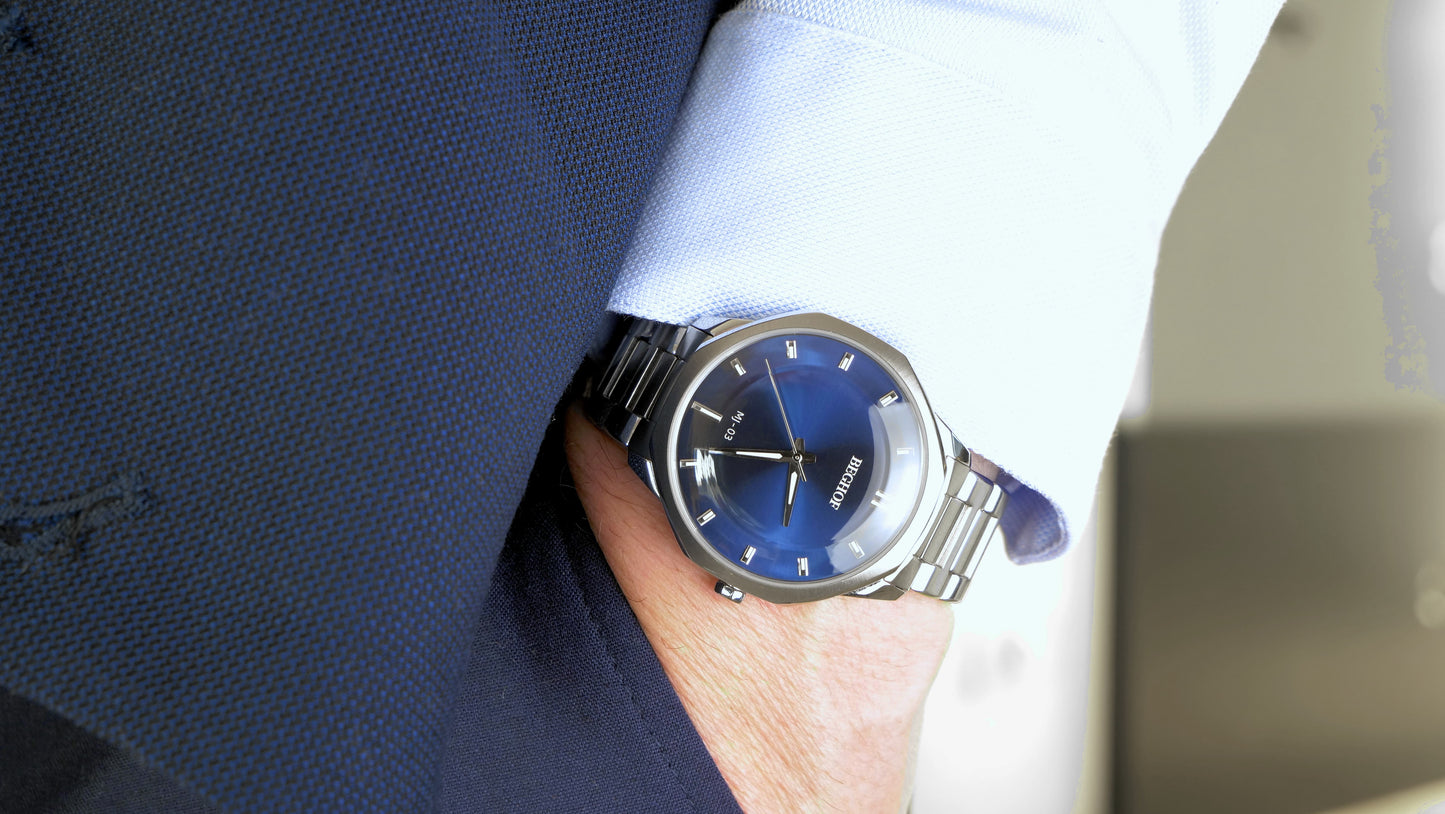 Blue - Bracelet acier