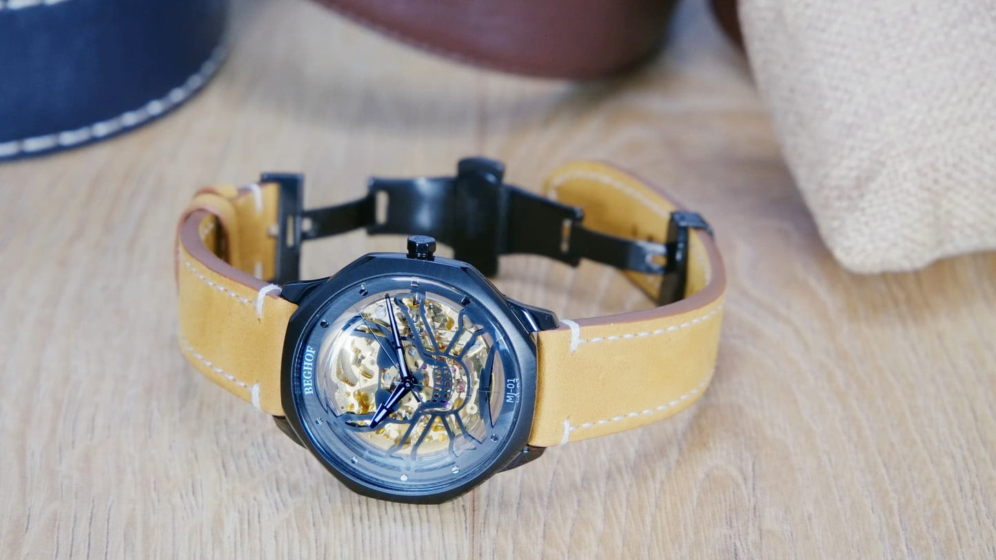 Skull - Bracelet cuir