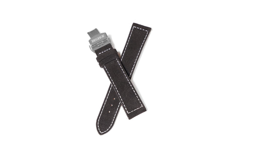 Black suede leather strap